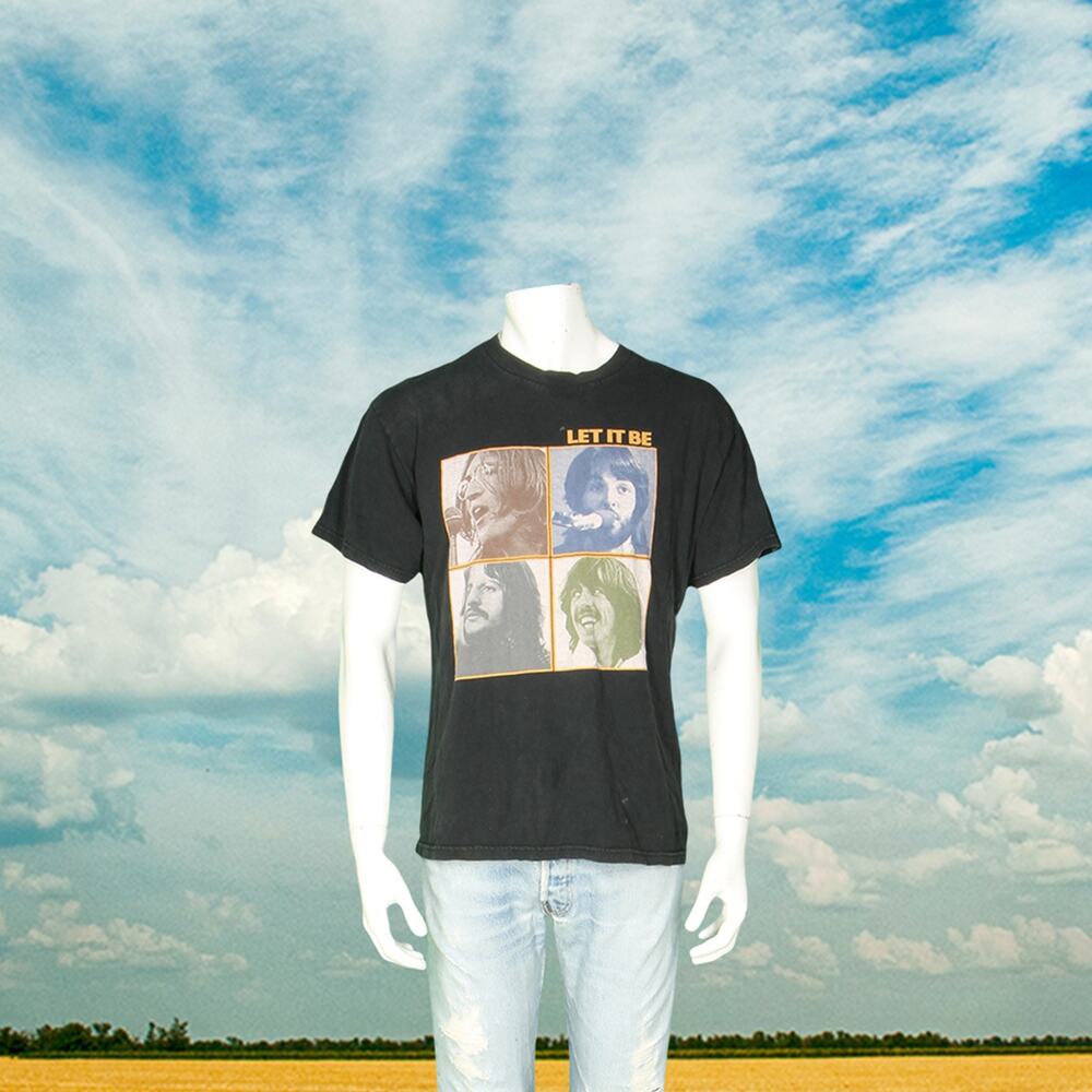 Y2K Vintage Style The Beatles Paul John George Ringo Let It Be T Shirt Tee M